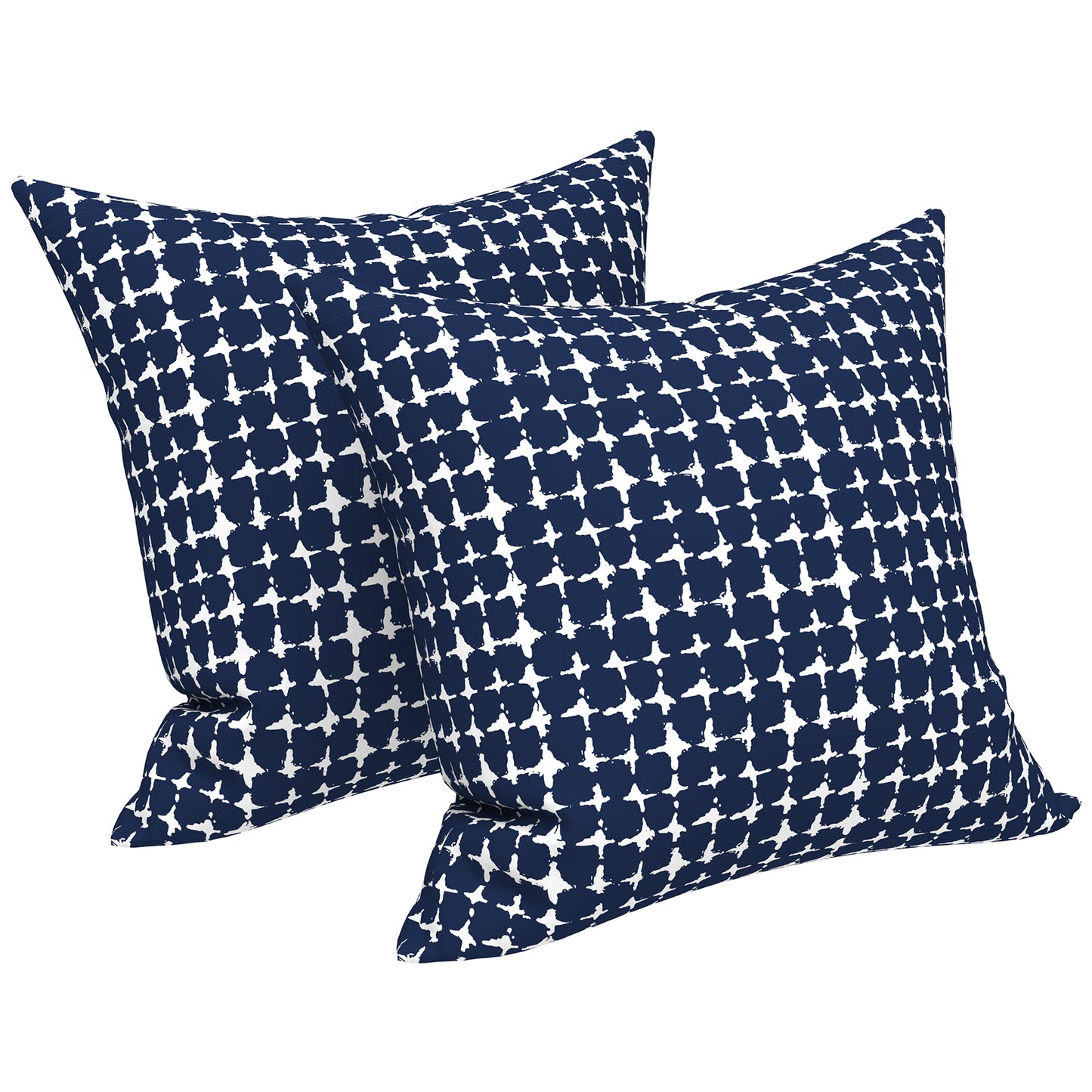 Melody Elephant Outdoor Throw Pillow Covers Pack of 2, Decorative Water Repellent Square Pillow Cases 18x18 Inch, Patio Pillowcases for Home Patio Furniture Use, Tie-Dye Navy
