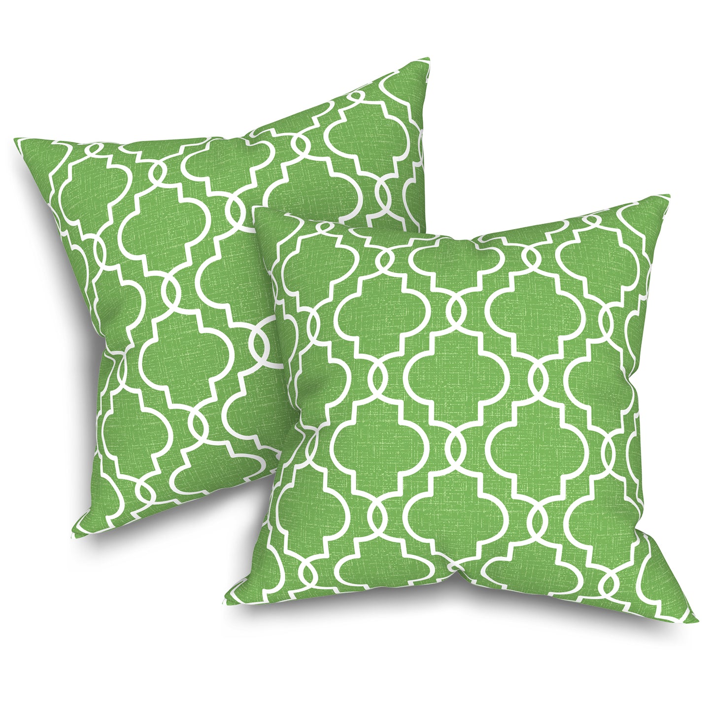Melody Elephant Outdoor Throw Pillow Covers Pack of 2, Decorative Water Repellent Square Pillow Cases 18x18 Inch, Patio Pillowcases for Home Patio Furniture Use, Carmody Green